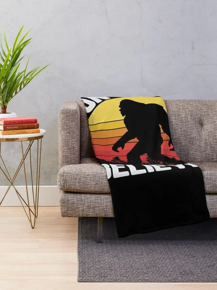 Funny Bigfoot Retro Sunset Don't Stop BELIEVING Throw Blanket warm for winter Sofa Throw Luxury Brand Winter beds Blankets