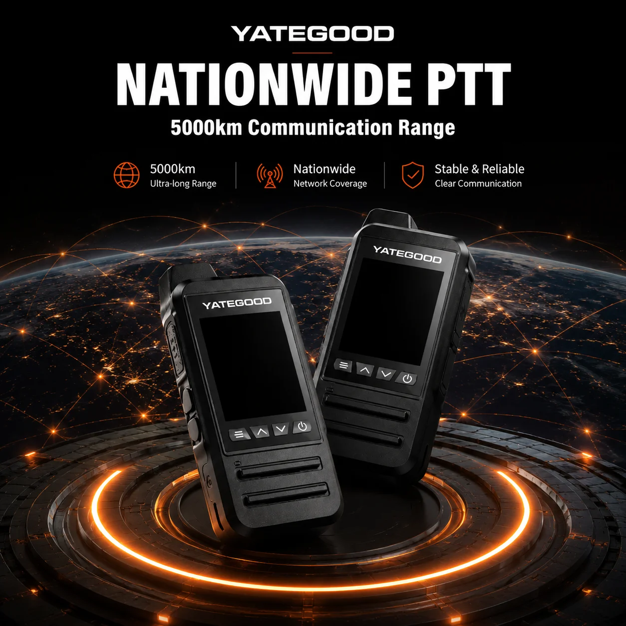 YATEGOOD G33  Waterproof POC Walkie Talkie No Distance Limit Intercom Long Standby Portable More Than 5000KM 4G 5G