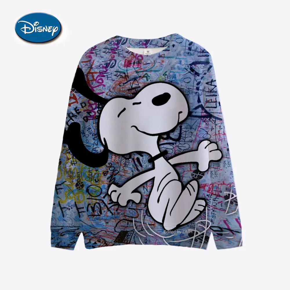 Snoopy Cartoon Anime Women\'s Hoodie Spring and Autumn Edition Women\'s Round Neck Hoodie 2024 New Fashion Couple Sportswear Top