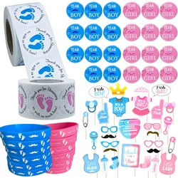 Gender Onthullen Feestartikelen Jongen Of Meisje Ideeën Badge Pin Knop Pin Siliconen Armband Foto Prop Baby Shower Roze En Blauwe Games
