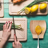 KEMORELA 1PCS Wooden Holder Spoon Utensil Kitchen Wooden Spoon Holder Cooking Spatula Utensil Holder Clips Wooden 4