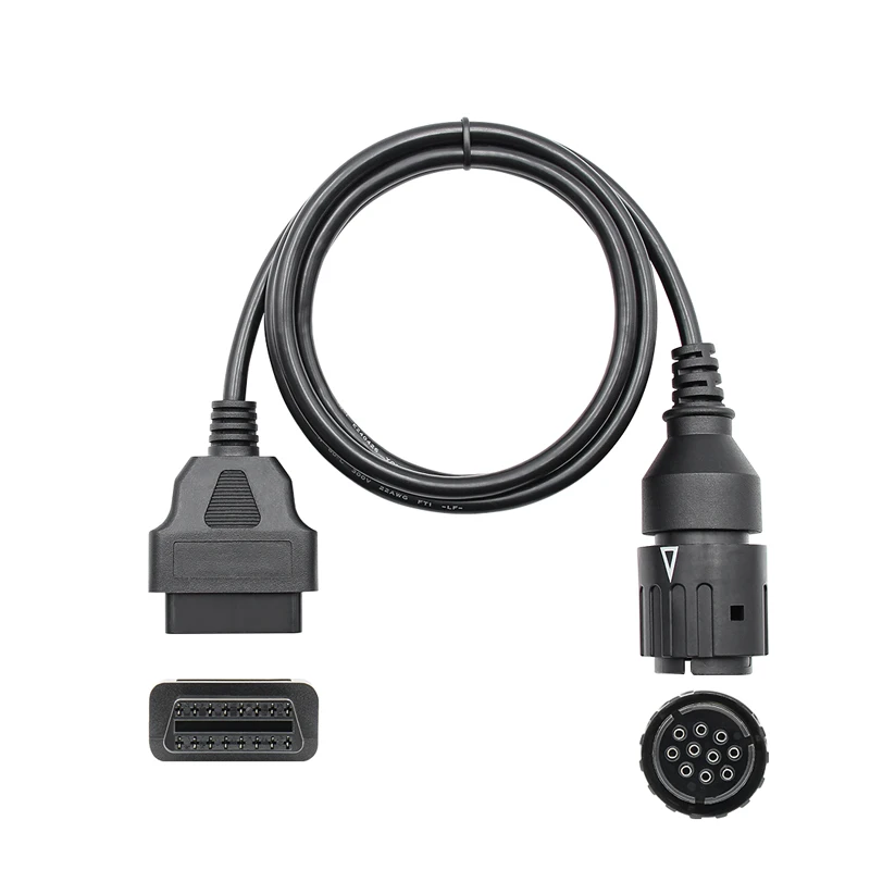 For BMW Motorcycles 10Pin To 16Pin OBD2 Connector Cables ICOM-D Cable 10Pin To 16Pin OBD 2 Extension Cable I-COM tool cables