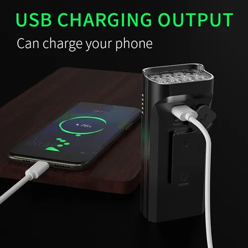 Imagen 2 del producto Juego de luces X-TIGER para bicicleta, lámpara delantera IPX5 resistente al agua, recargable, 10000mAh