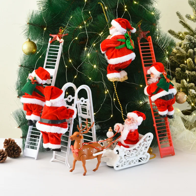 

Climbing beads Santa music electric doll climbing rope Christmas gifts Christmas decorations