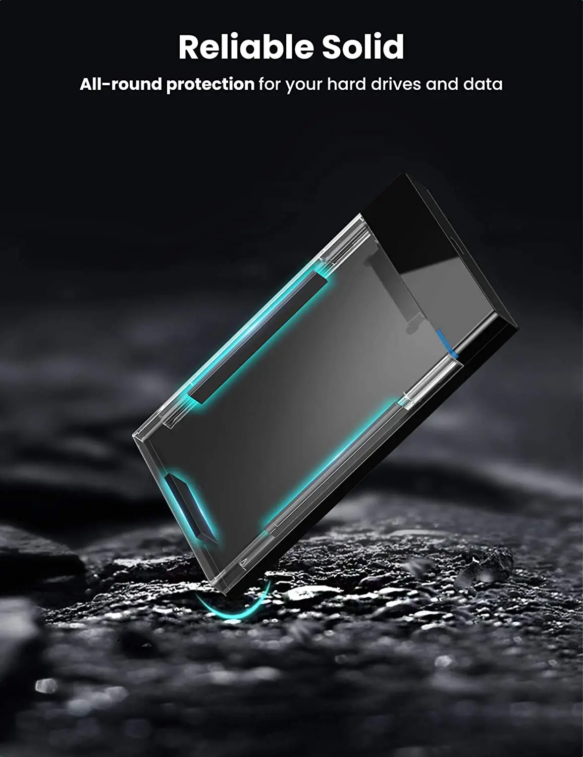 UGREEN 2.5 Inch Hard Drive Enclosure USB C 3.1 Gen2 to SATA III 6Gbps UASP External Case for 7mm 9.5mm SSD HDD