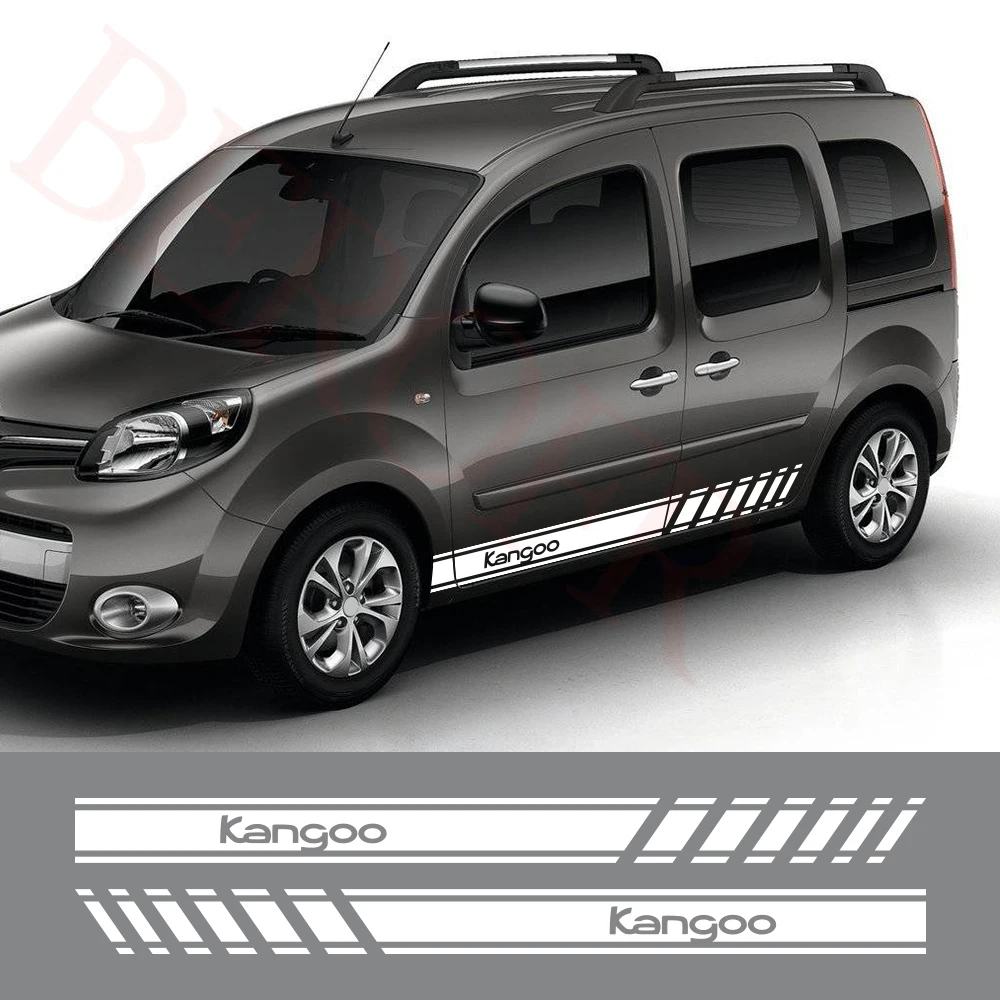 2PCS Car Door Stickers For Renault Kangoo 1 2 3 4x4 MK1 MK2 MK3 Tuning Accessories Van Graphics Vinyl Decals