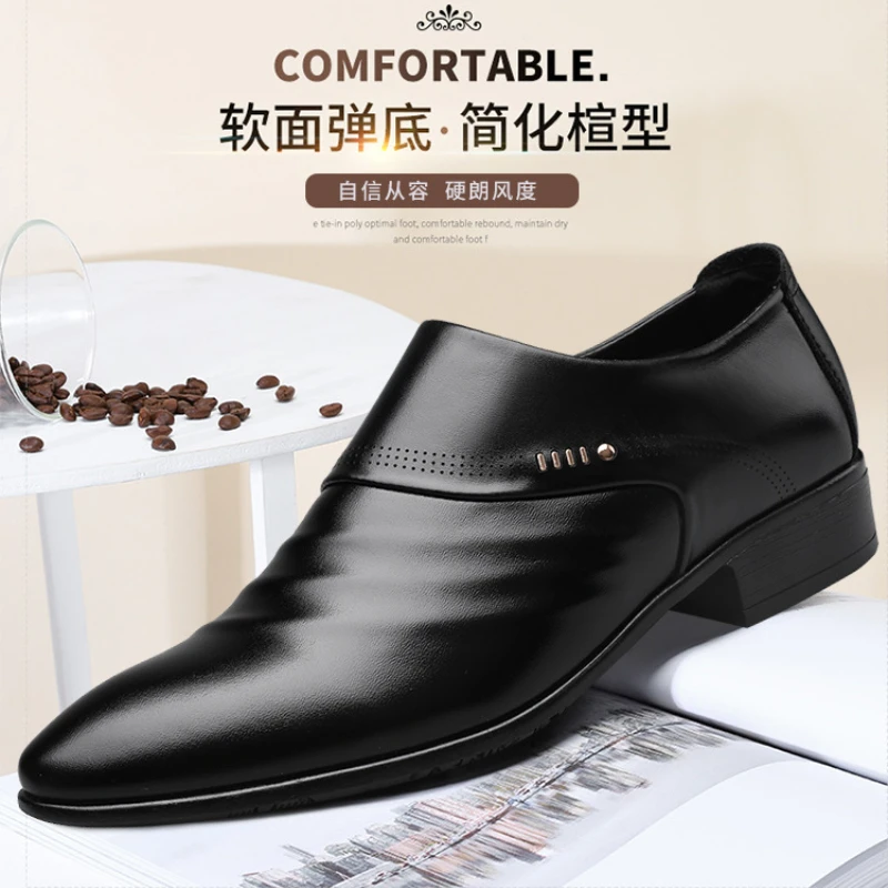 Zapatos Spring Men Leather Shoe Carved Business Formal Dress British Style Large Size Men Shoe Hollowed Out Perforated Men Shoes