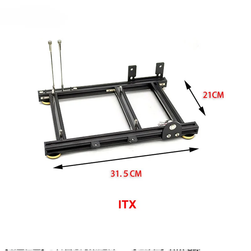 Mini caso personalizado do computador do quadro aberto itx matx atx rack de chassi horizontal, refrigerar de água diy gamer gabinete desktop