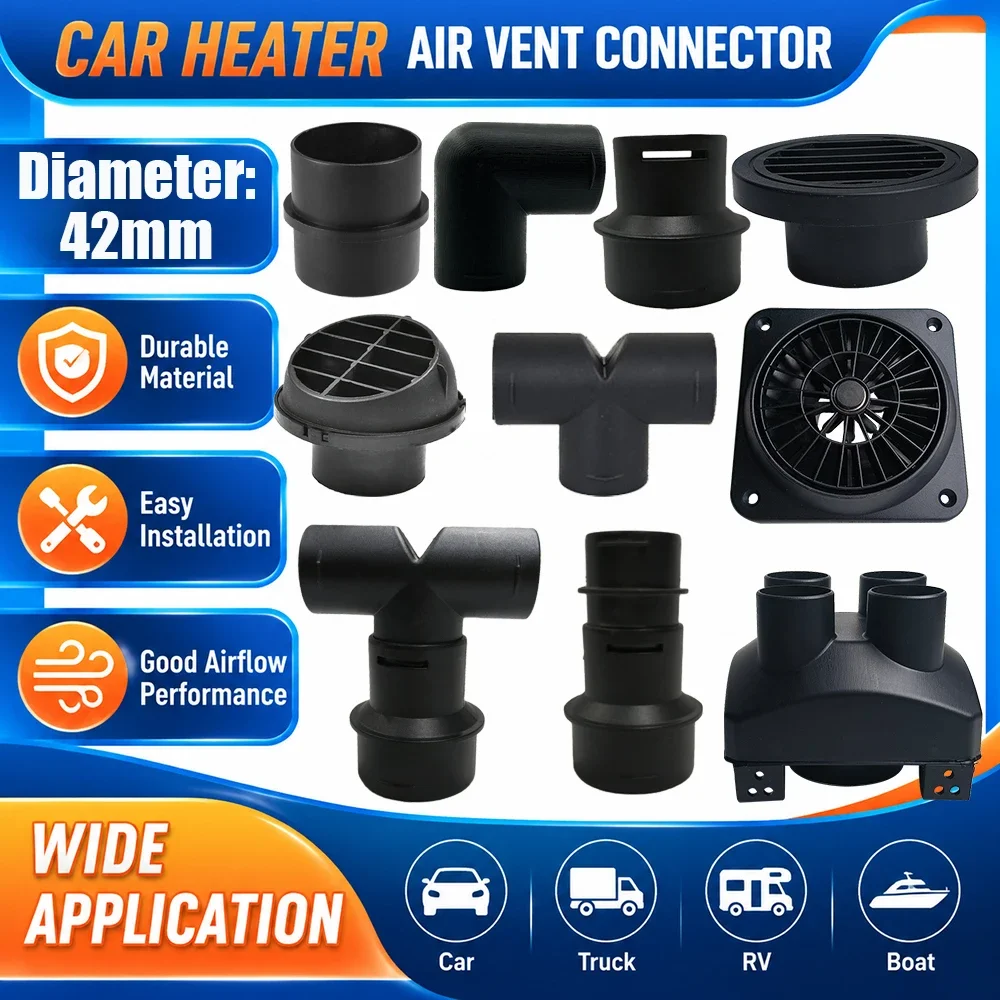 0.6M/1M/2M Length Air Diesel Heater Duct Pipe Tube 42mm Diameter Outlet Exhaust Joiner Connector for Webasto RV Motorhome Van