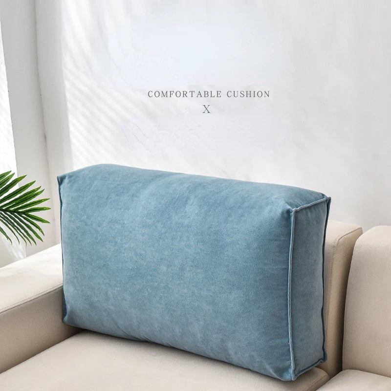 Soft Sofa Backrest Bedside Cushion Rectangular Long Pillow Waist Protection Chairs Tatami Soft Bag Bedroom Decoration Removable