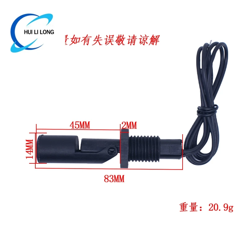 1pcs Tank Pool Horizontal Water Level Switch Liquid Level Sensor Liquid PP Plastic Ball Float Switch