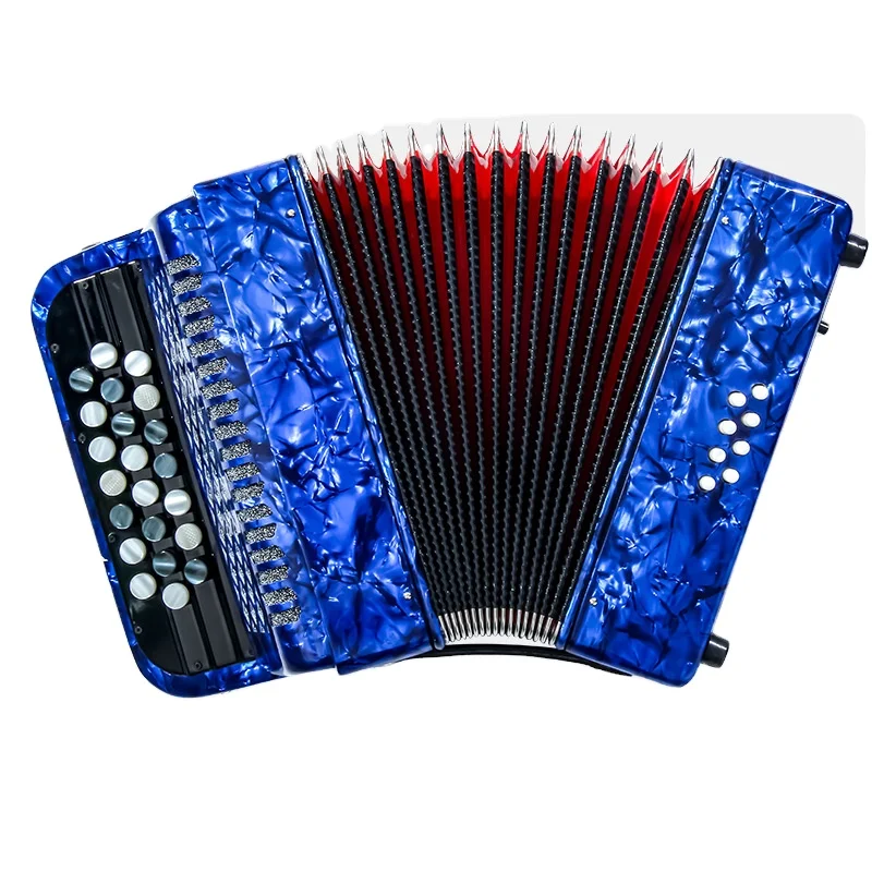 Dropshipping Professional 8 Bass 22 Keys Button-Shaped Bayan Accordion Best-Selling Kidsren's Beginner Piano Accessory