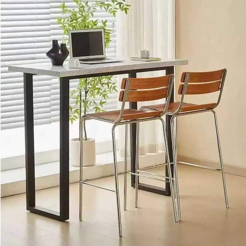 Bar Chair Modern Simple Bar Stool Restaurant Coffee Shop Backrest High Chair