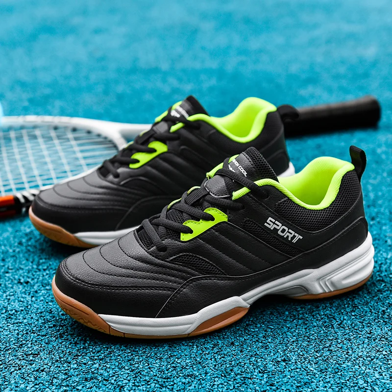 

New Sports Shoes for Men and Women Low-Cut Lace-Up Thick-Soled Shock-Proof Table Tennis Badminton Wear Resistant Volleyball Shoe