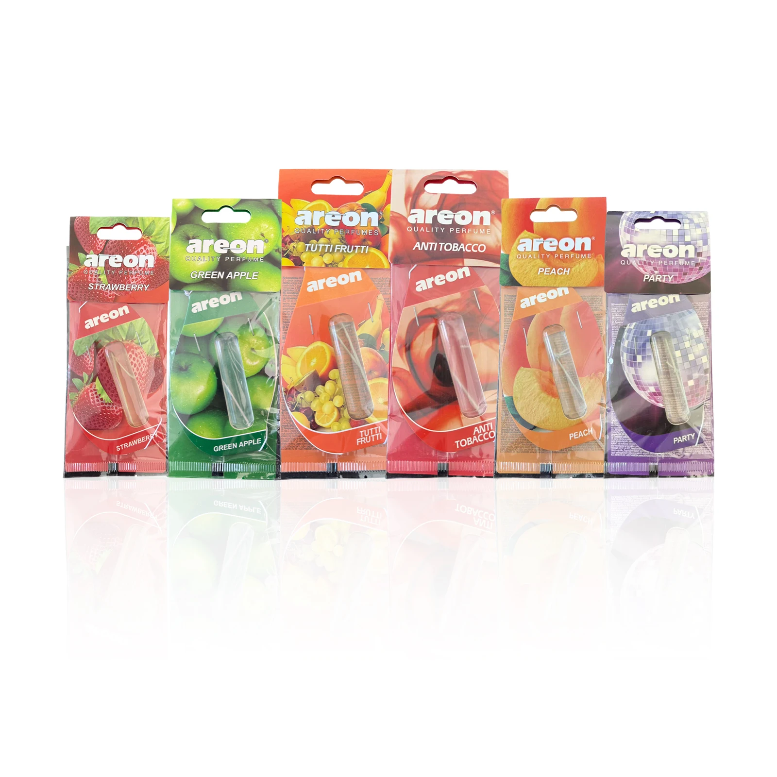 Areon 6/12/18/24/30/36pcs mix ambientador de carro, papel perfumado de chá natural, tipo de suspensão montado em carro, acessórios interiores de carro