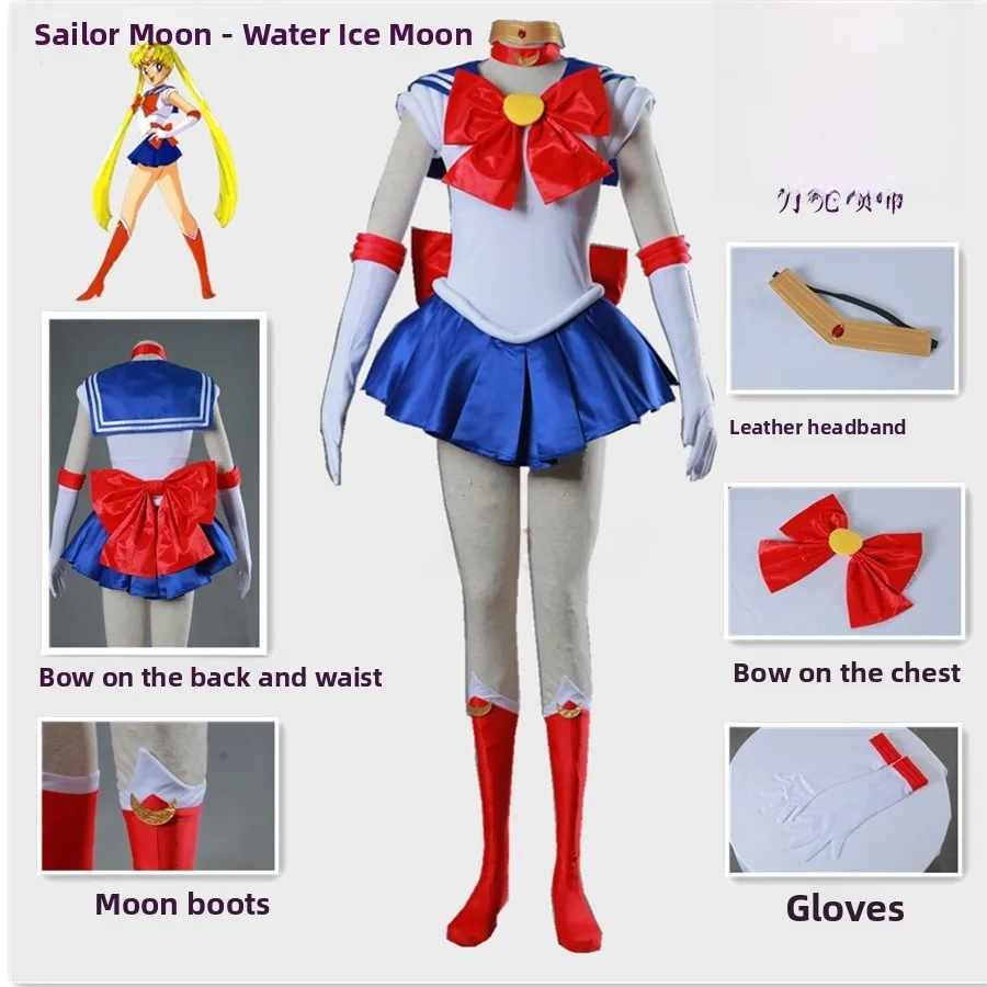 

Косплей костюм на Хэллоуин для девочек костюм кролика Сейлор Мун аниме вода ледяная луна ролевая одежда из нейлонового материала
