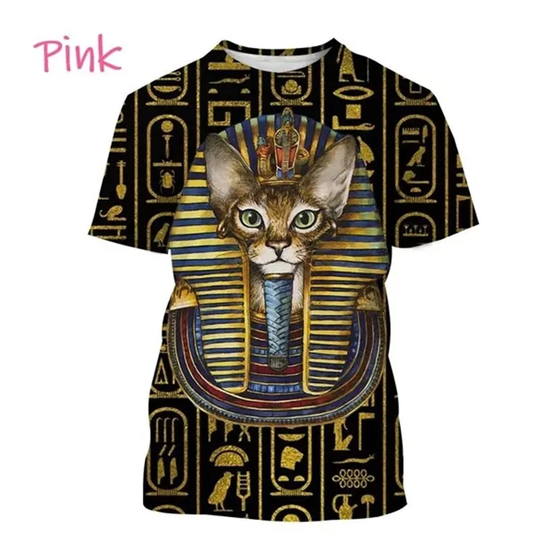 Hot Pharaoh 3D Printing T Shirt Personality Ancient Horus Egyptian God Eye Egyptian Pharaoh Fashion Unisex Streetwear T-Shirt