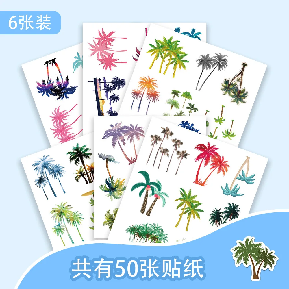 

10/30/50PCS Trachycarpus fortunei (Hook.) H. Wendl. Sticker DIY Phone Laptop Luggage Skateboard Graffiti Decals Fun for Kid