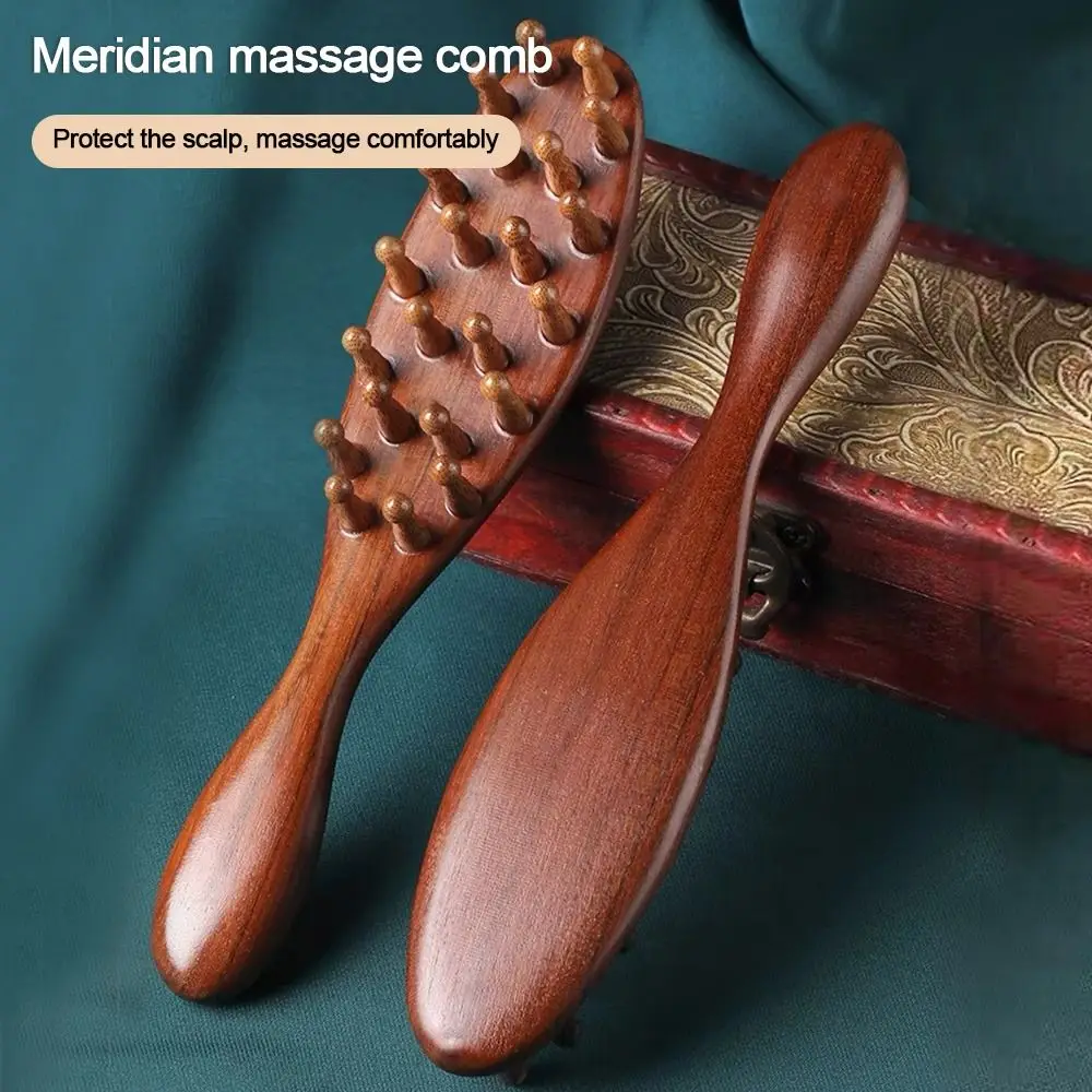 Anti-static Body Meridian Massage Comb Hair Brushing Head Massage Head Hair Comb Handcrafted Delicate Scalp Comb