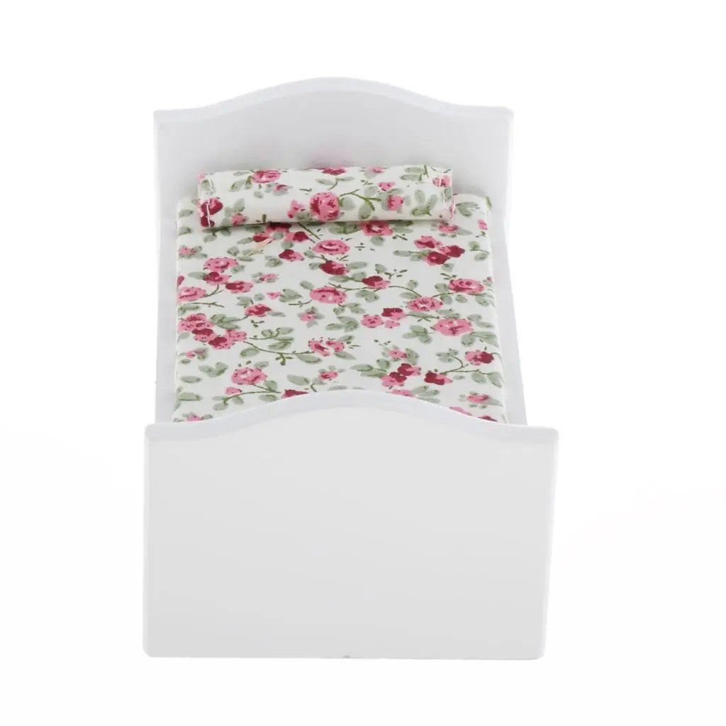 

Мебель для кукольного домика в масштабе 1:12: односпальная кровать, аксессуары для детской комнаты и яслей