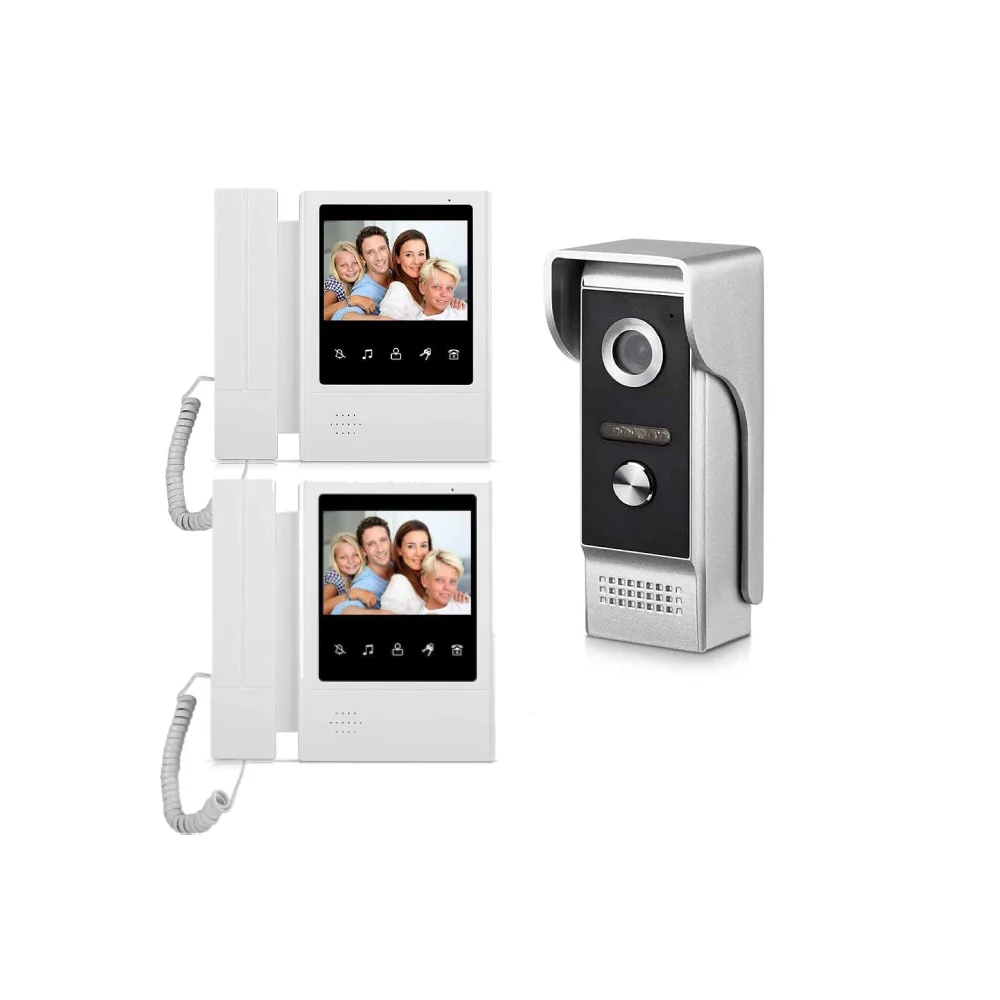 Video Door Phone System Video Intercom Kits 4.3" Touch Monitor with Handle Design Video Doorbell Camera For Home Security