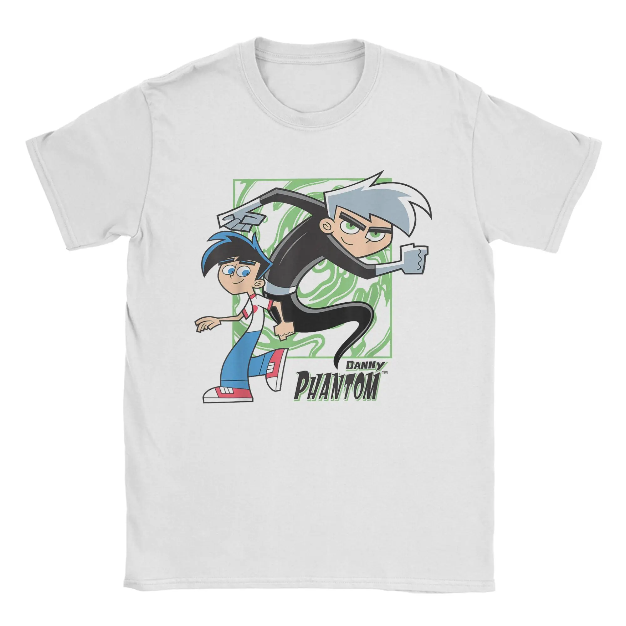 

Футболка Danny Phantom Going Ghost, мужские хлопковые уникальные футболки с круглым вырезом, футболка с героями мультфильмов в стиле ретро, футболка с короткими рукавами и принтом