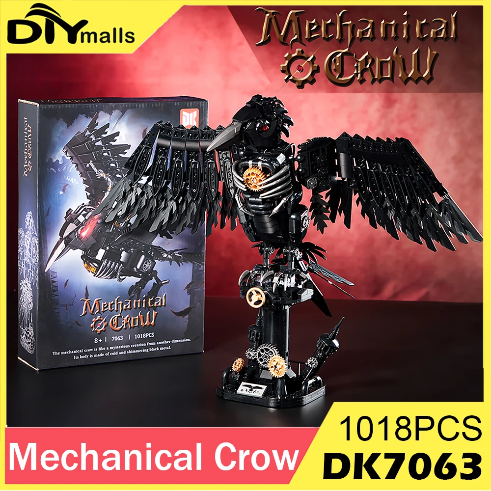 

1018PCS MOC Technical Mechanical Crow Animal Building Bricks Set Bricks Assembling Model DIY Toys for Kids and Adults Gift