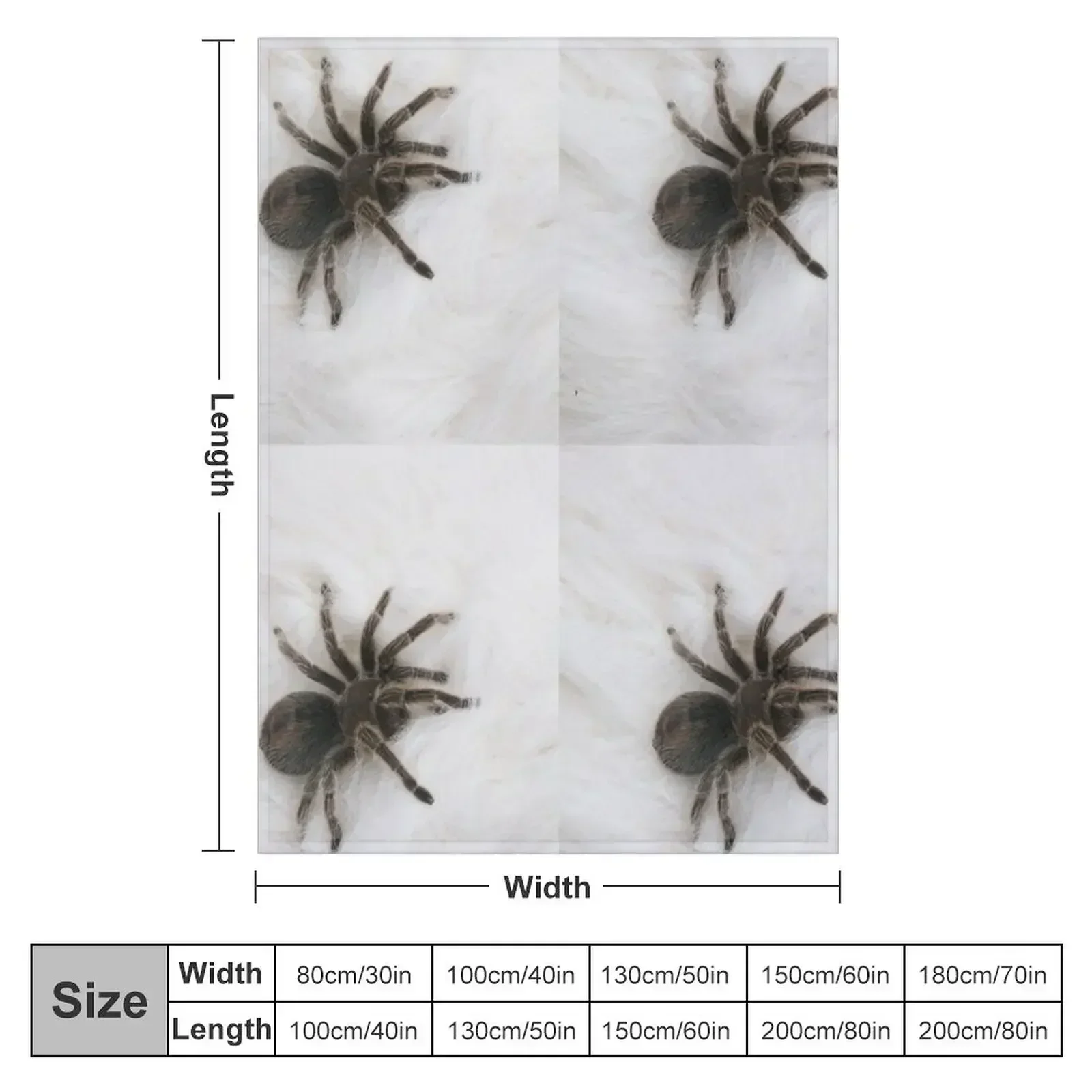 Tarantula on Fur Throw Blanket Weighted manga Camping Loose Blankets