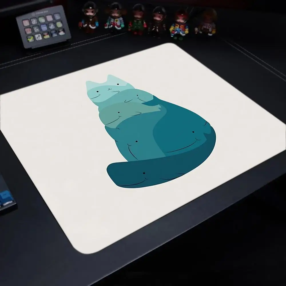Cat Art Mouse Pad 40X45 Large Square Computer Office Game Table Mats Rubber Anti-slip Mousepads Small Decor Desk Pads