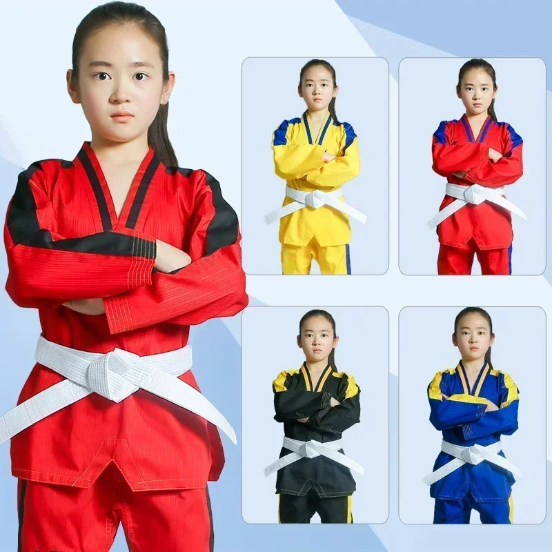 Taekwondo Uniform Blue / Red / Black / Green / Pink Dobok WTF Tae Kwon Do Martial Arts Gi Performance