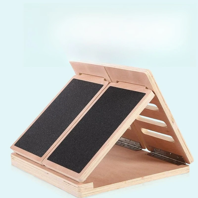 Household adjustable balance board, calf stretch pedal, wooden stretch board