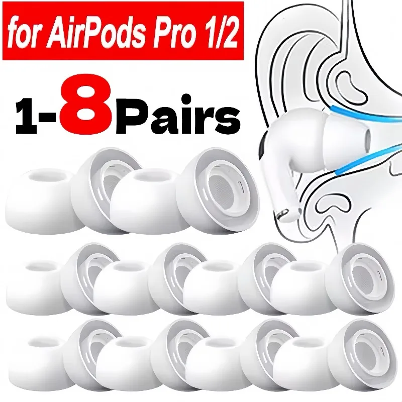 Embouts d'oreille en Silicone pour Airpods Pro Airpods Pro2, soulagement de la pression, suppression du bruit, embouts antidérapants en Silicone liquide, accessoires