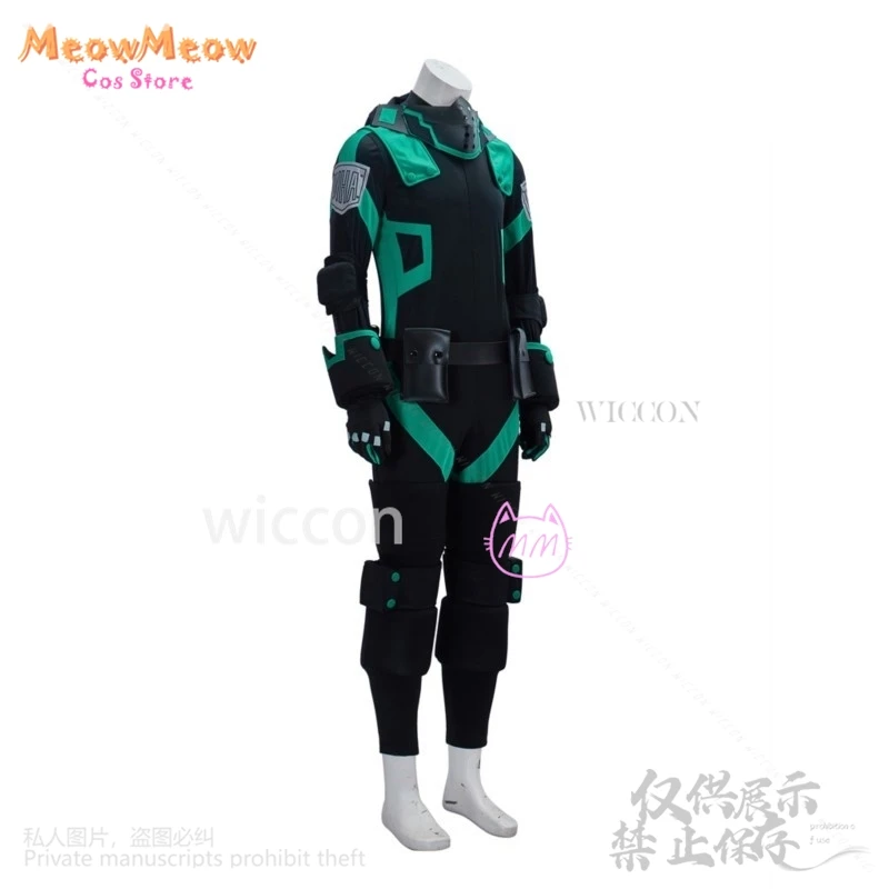 Anime My Heo Academia Cosplay Midoriya Izuku Costume Wig Black Battle Uniform Full Set Man Halloween Christmas Suit Customized