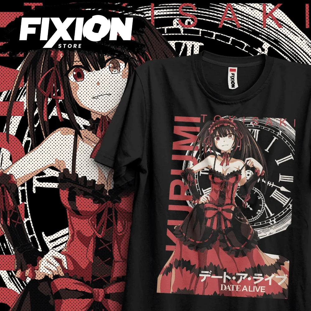 T-shirt anime Kurumi en direct, cadeau manga pour amoureux de l'anime, coton toutes tailles, date a