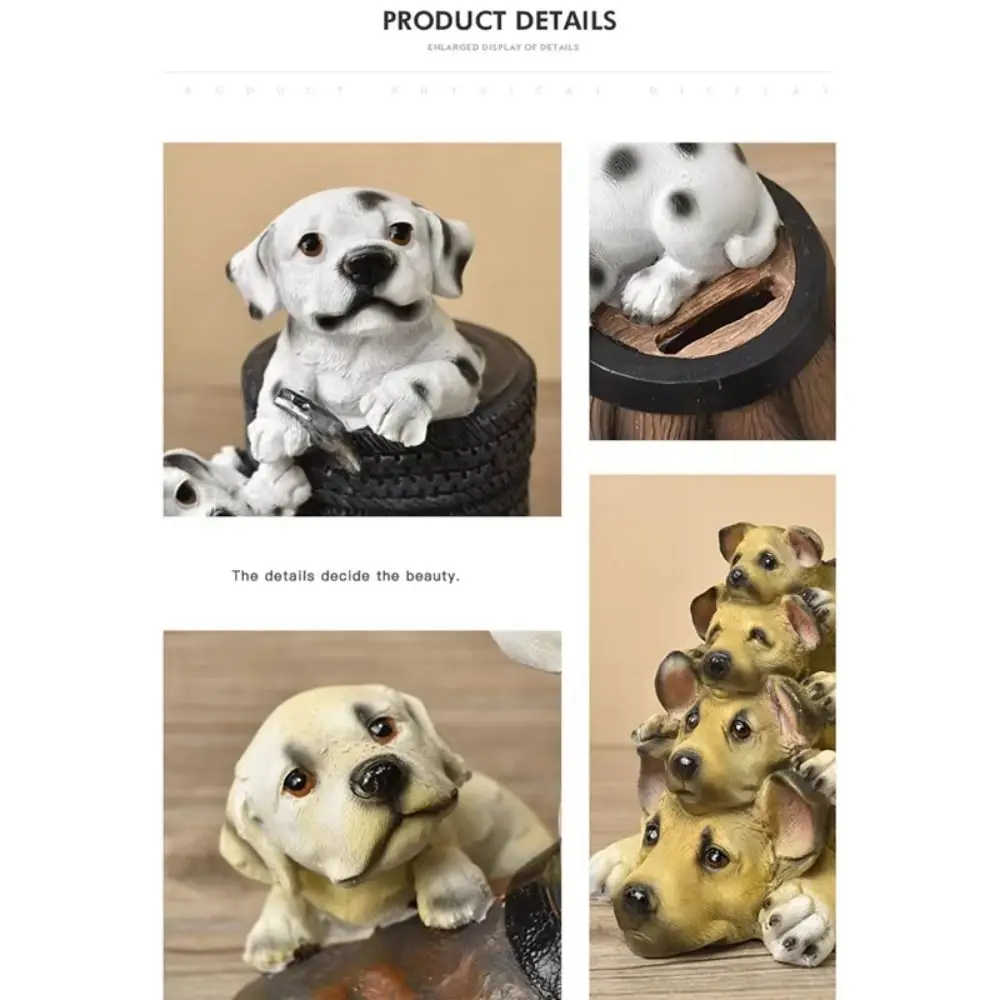 Tirelire décorative pour chien, réservoir d'épargne, grande capacité, ornements du zodiaque, ouvre-boîte d'argent de dessin animé, cadeau de décoration