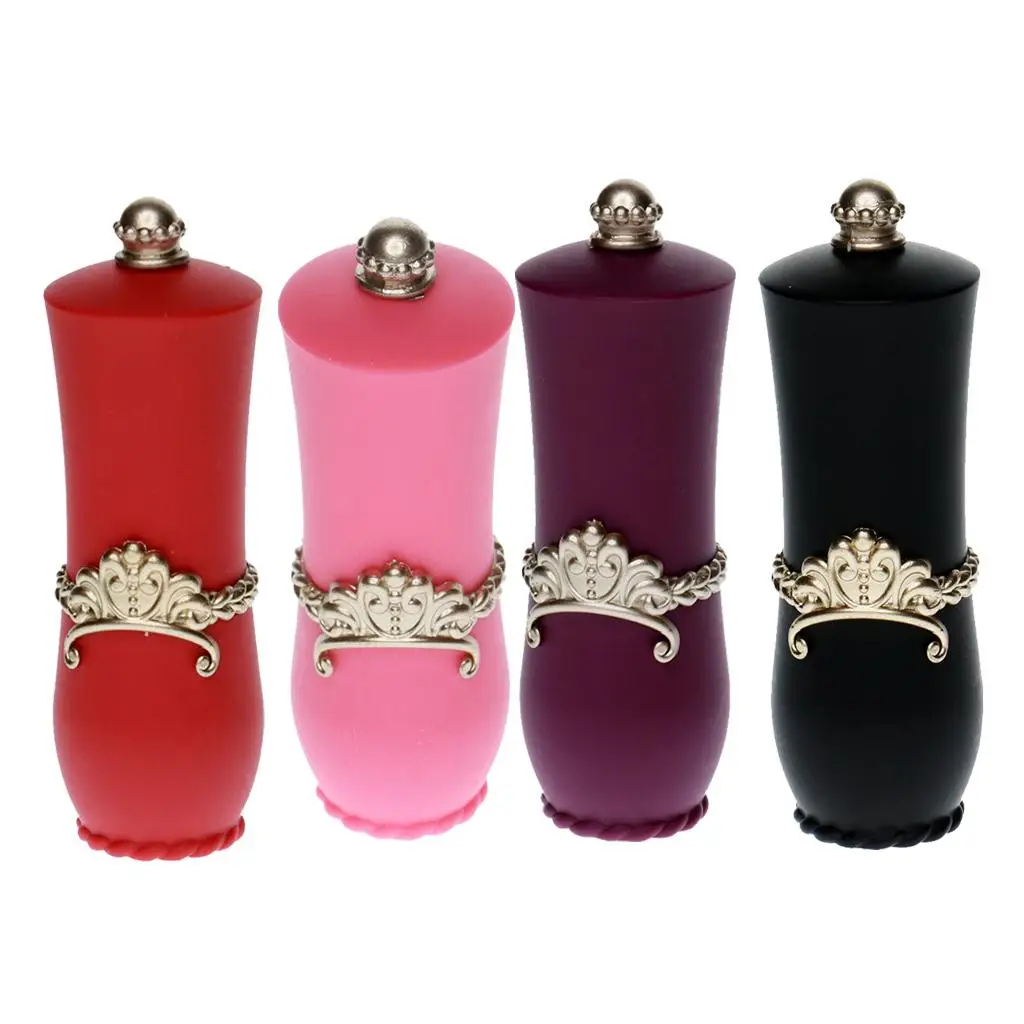 Lipstick Shaped Pins Cushion Holder with Included Sewing Plastic Embroidery Accessory for Home Decoration