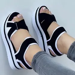 Summer Women Shoes Sandals Woman Plus Size Summer Shoes For Women Soft Breathable Buckle Zapatos De Mujer Footwear Women Sandals