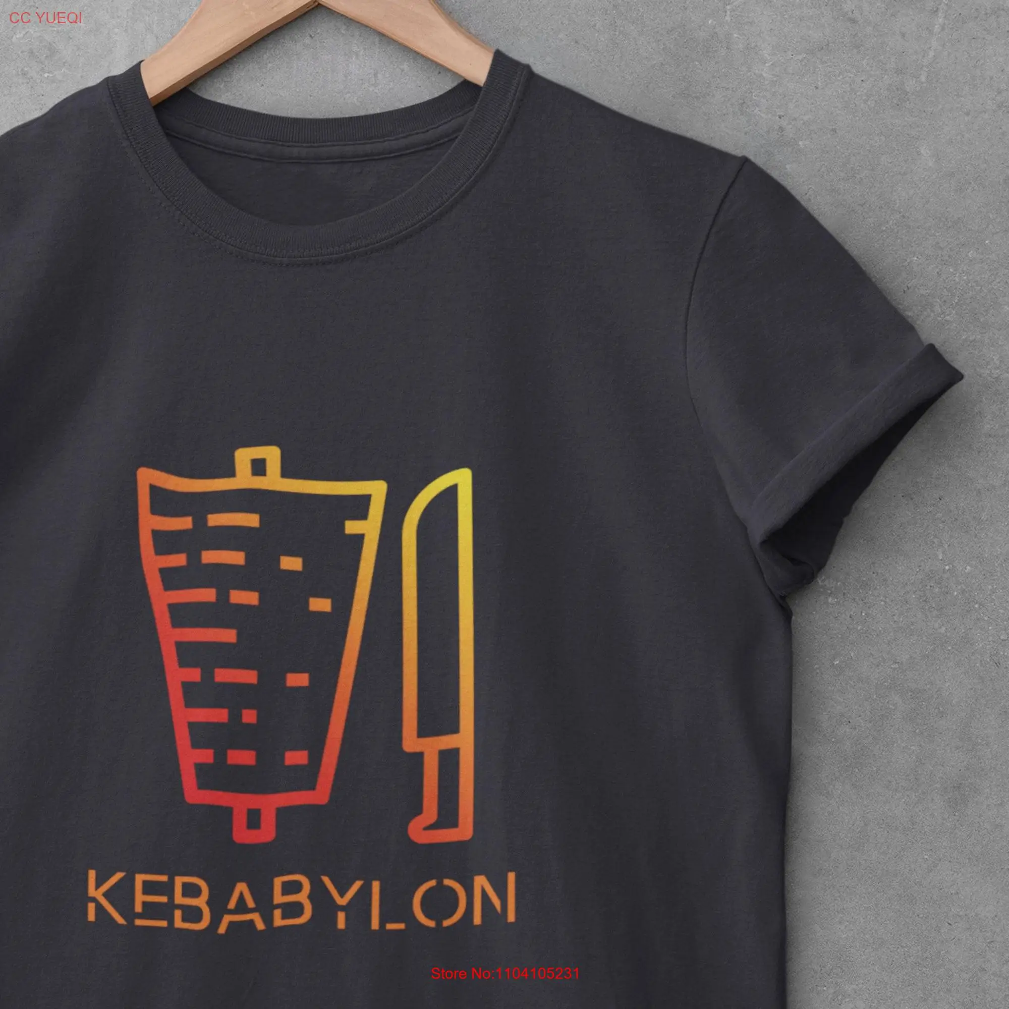 Mens Kebab T Shirt Foodie Fashion Doner Man for Chef Present Food Lover long or short sleeves