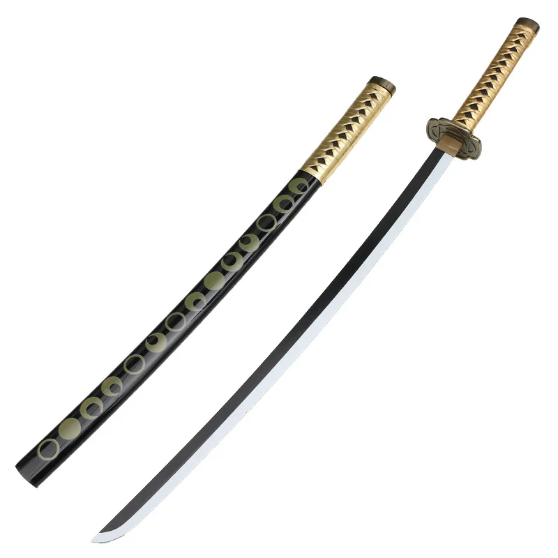 Espada Katana de madera Tohken Ranbu de 106cm/41,73 pulgadas, periféricos de juego de luna creciente con vaina, accesorios de modelo, regalos de disfraz, juguetes al aire libre