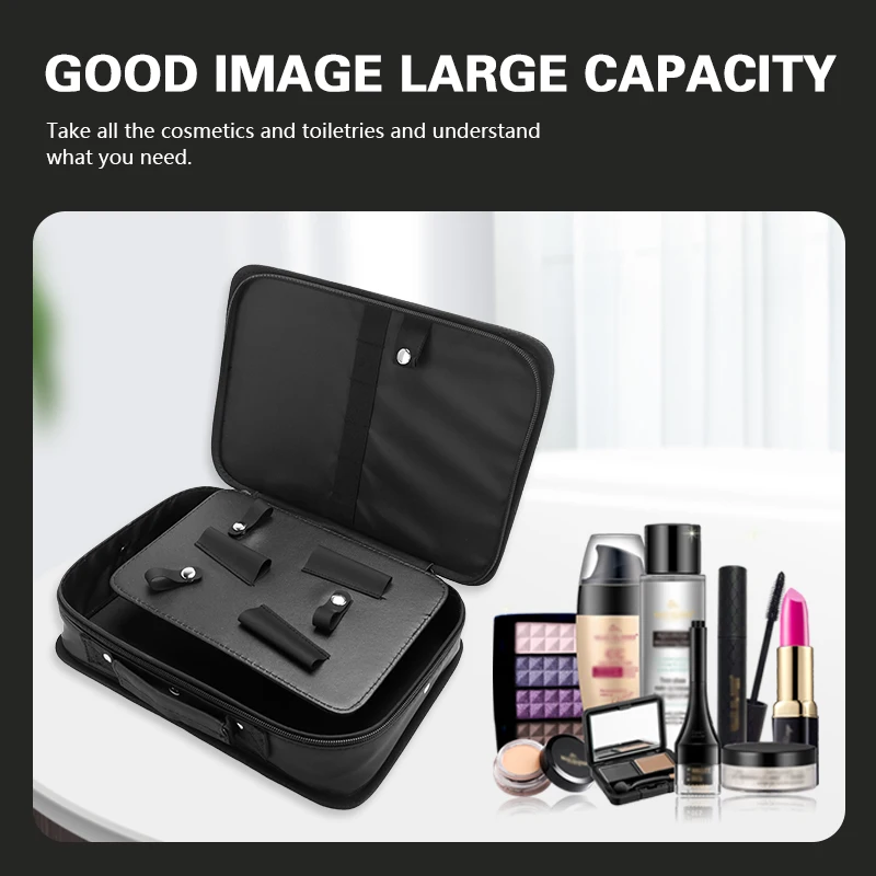 Maleta de almacenamiento de maquillaje para Barbero, bolsa de tijeras Haridressing Haricut, organizador de cortaúñas de almacenamiento multifunción