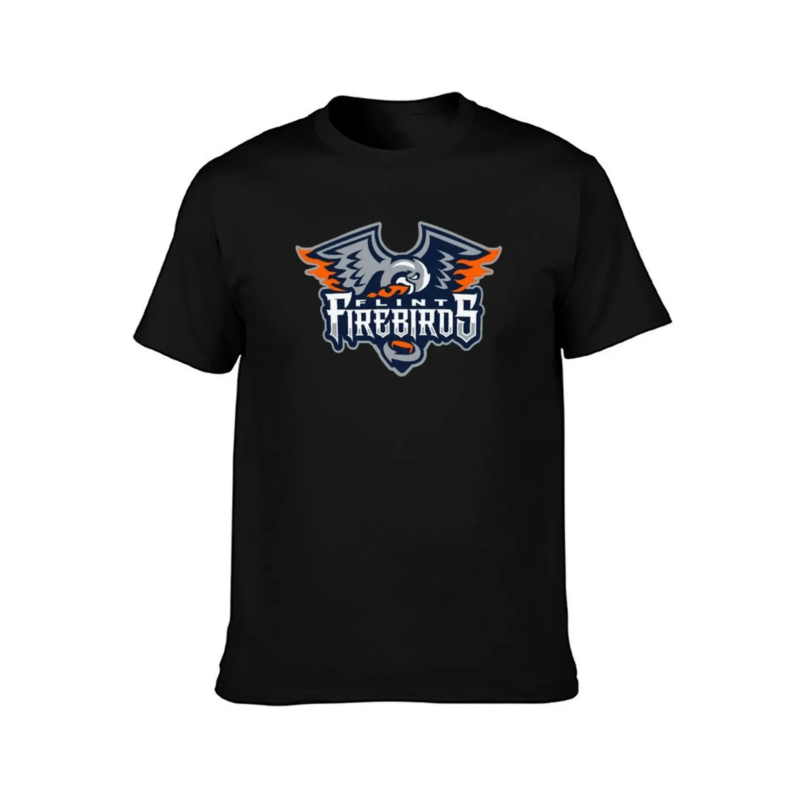 Flint Firebirds T-Shirt Plus Size Basic Cotton T-Shirt