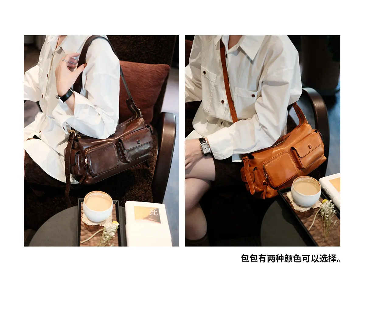 PNDME Outdoor-Pendler-Vintage-Luxus-Handtasche aus echtem Leder, Damen-Umhängetasche, lässige Designer-Umhängetasche aus Kuhleder – Detail 6