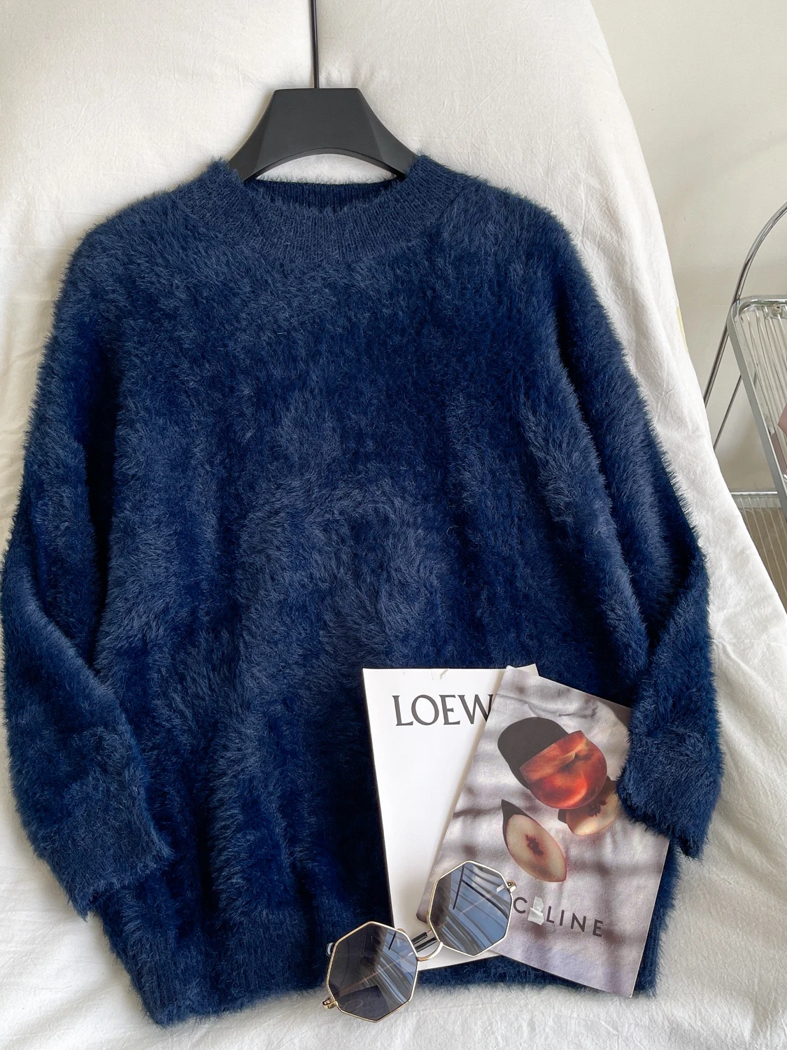 Slimming Effect Knitted Top Women's Loose Base Layer Autumn Winter Fashion Comfortable Cozy Style Korean Commute Style