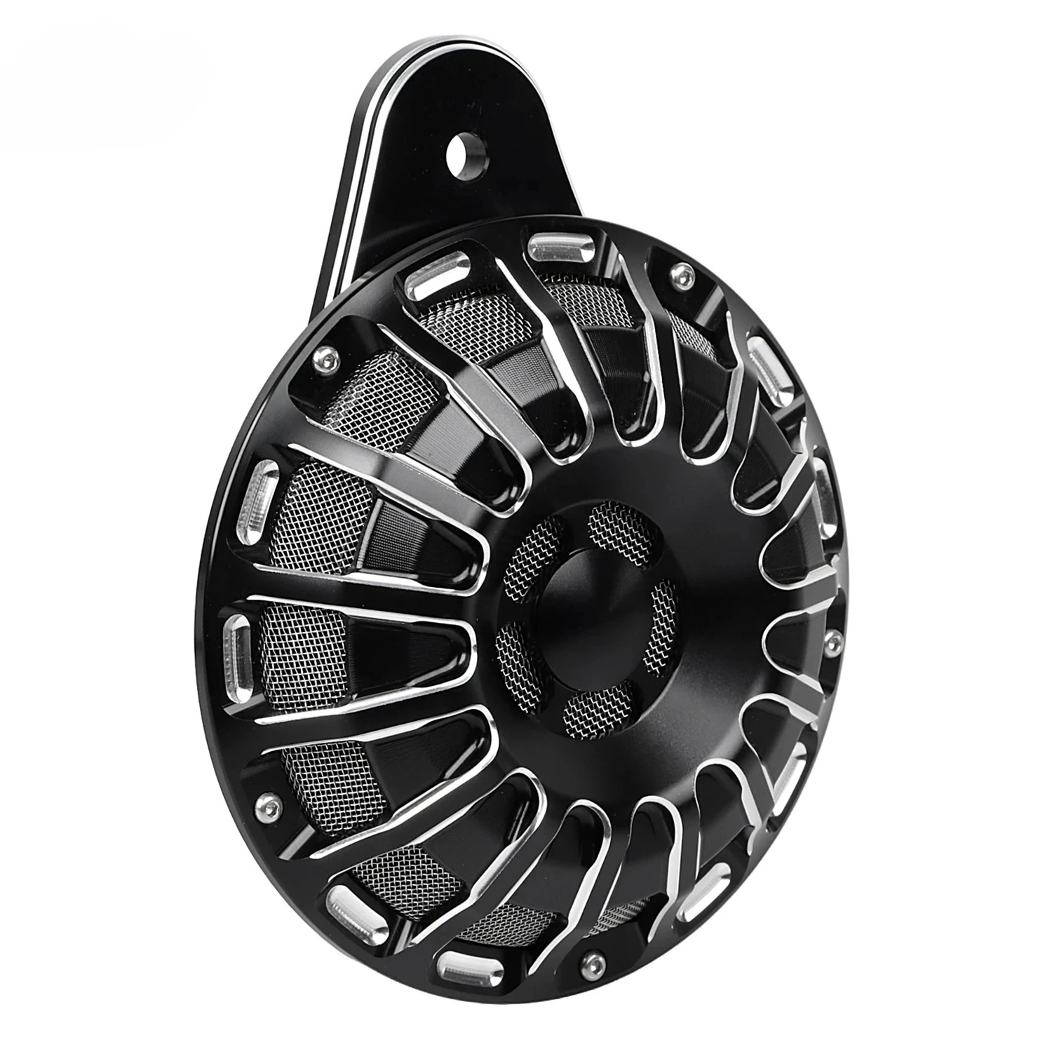 Black Cut Motorcycle Horn Speaker Cover Fit For Harley Touring Big Twin 1991-2023 Sportster 2007-UP XL1200C XL883L  Accessories