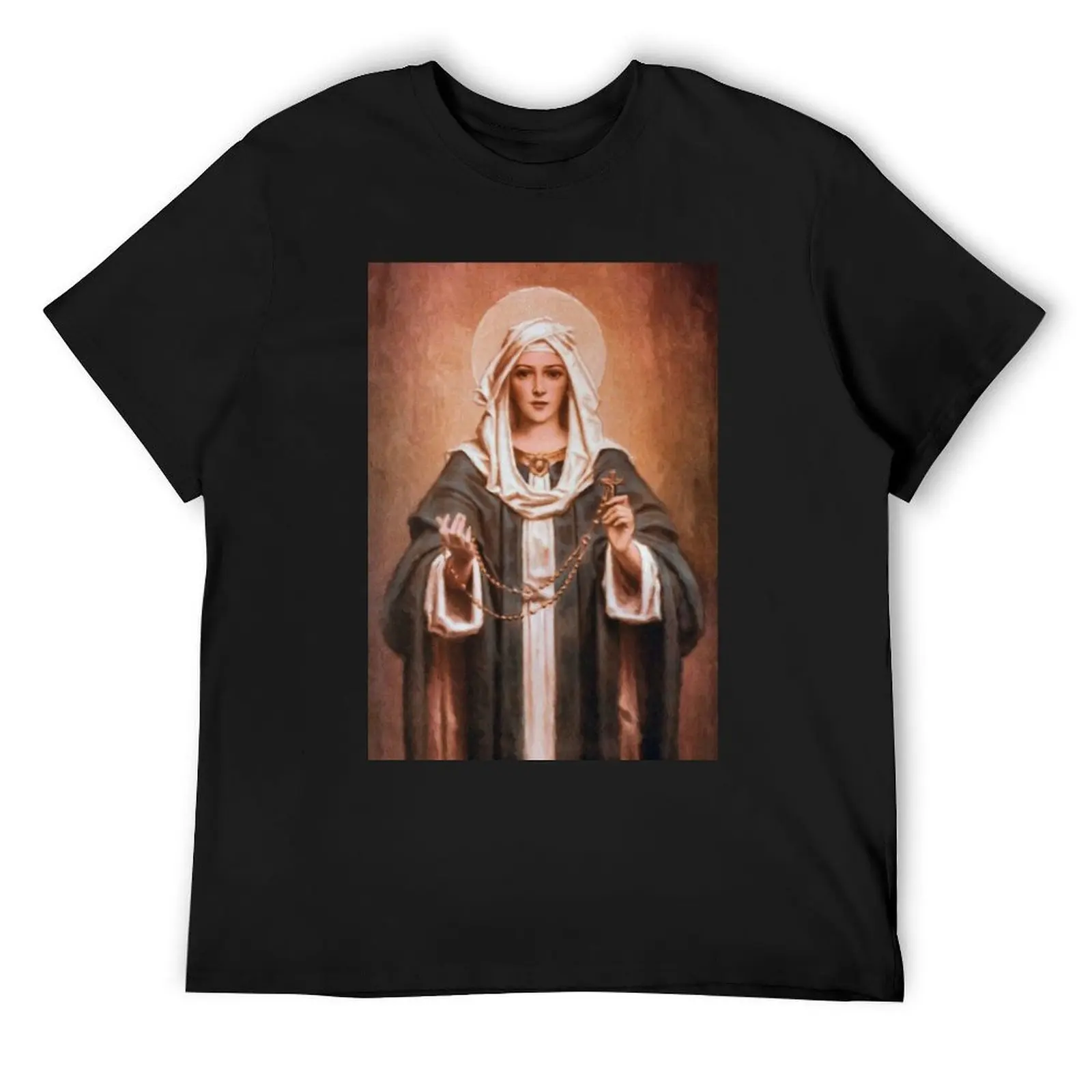 

Our Lady of the Rosary Poster T-Shirt anime tshirt plus sizes shirts graphic tees mens vintage t shirts