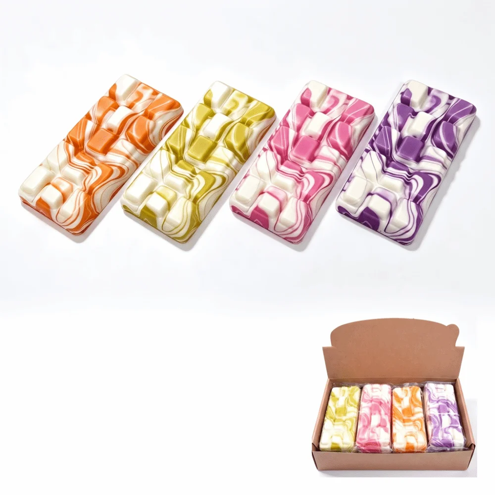 Chocolate Block Shape Chocolate Squishy Toy Slow Rising Slow Resbound Chocolate Squeez Toy Colorful Simulated Fingertip Toy Kids