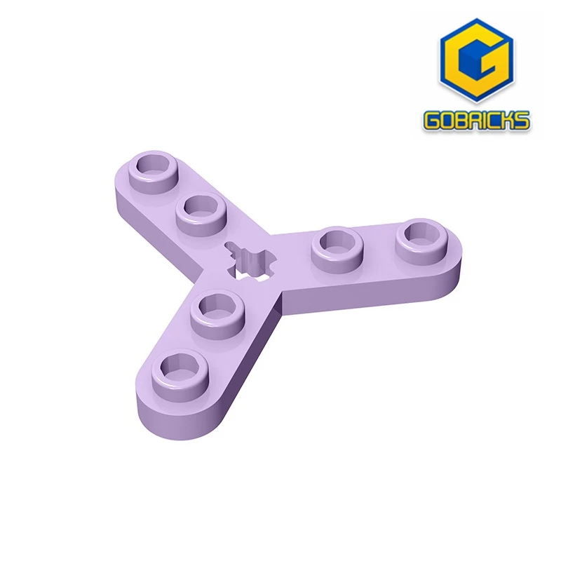 Gobricks GDS-983 Technical, Plate Rotor 3 Blade with Smooth Ends and 6 Studs (Propeller)compatible with lego 32125