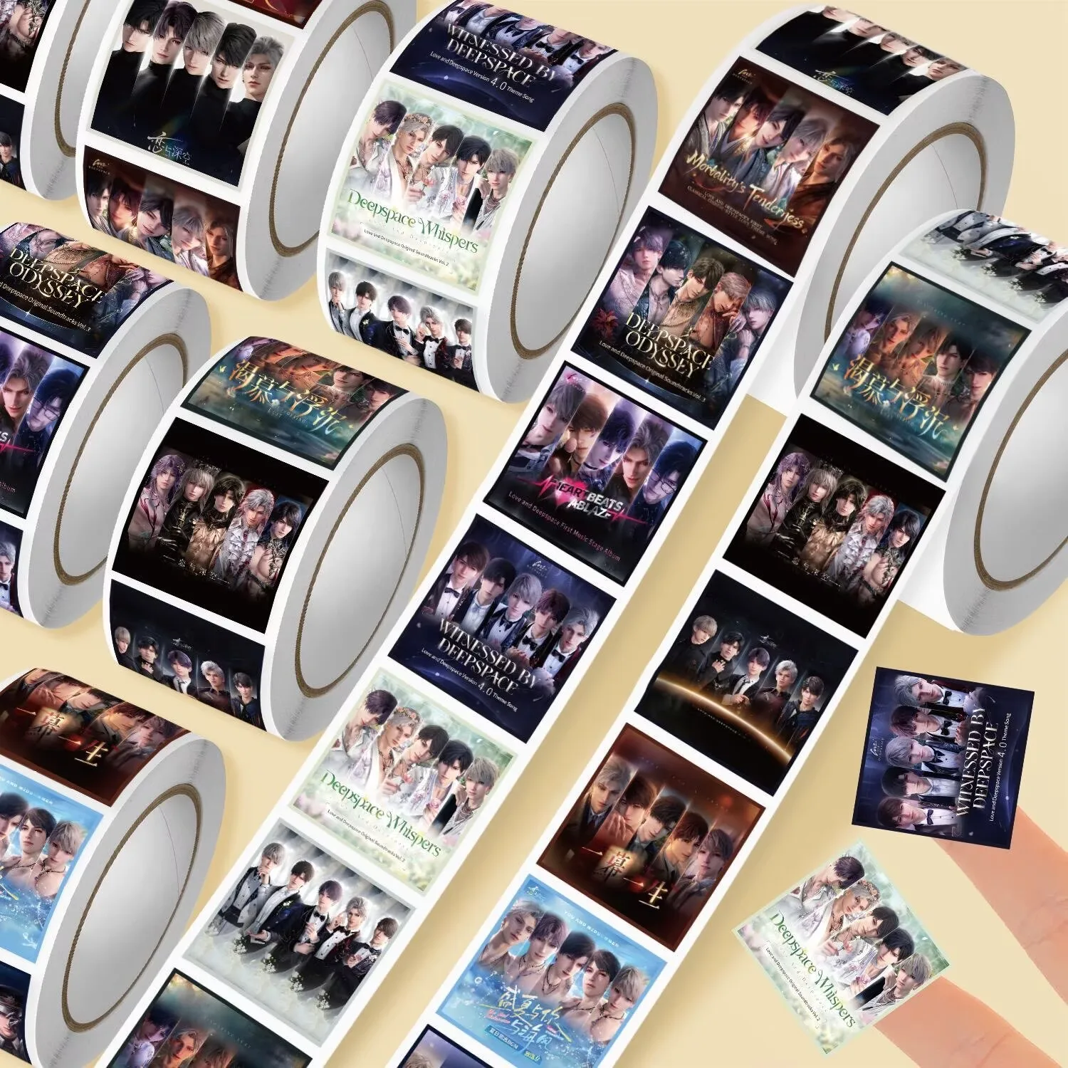 New [Love and Deep Space F5 Poster] Roll up stickers featuring Qin Che, Qi Yu, Caleb Sylus Rafayel Xavier  handsome appearance view 2
