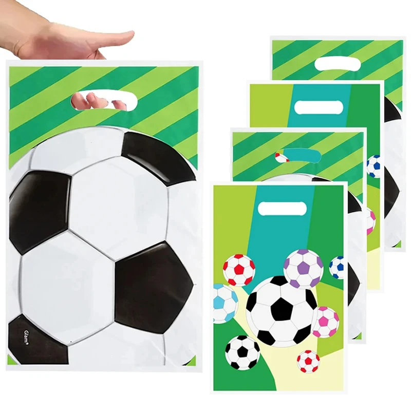 Football Soccer Theme Party Gift Bags Chocolate Cookies Candy Bags Soccer Party Bag Loot Bag for Kids Boys Birthday Party Favors