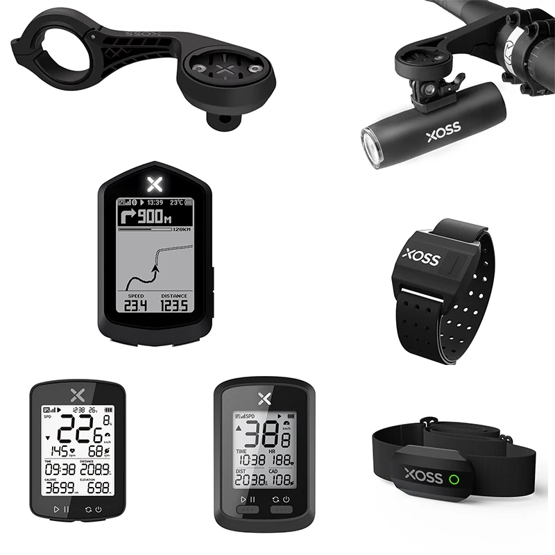 Sport Set for Road Bike Bike Computer & HR Sensor Monitor Bicycle Computer Mount for Fitness Riding Smart Bicycle Computer
